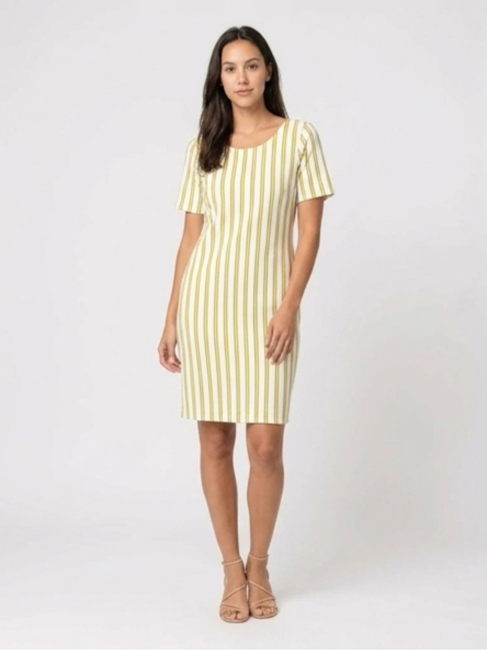XOXO white and yellow striped dress - Size XXL